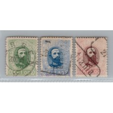 NORUEGA 1878 SERIE COMPLETA Yv. 32/4 MUY BUENA 85 EUROS !!!